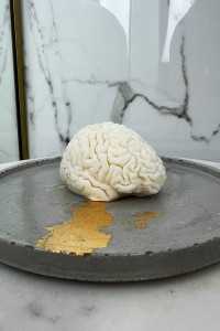 Świeca sojowa w kształcie mózgu