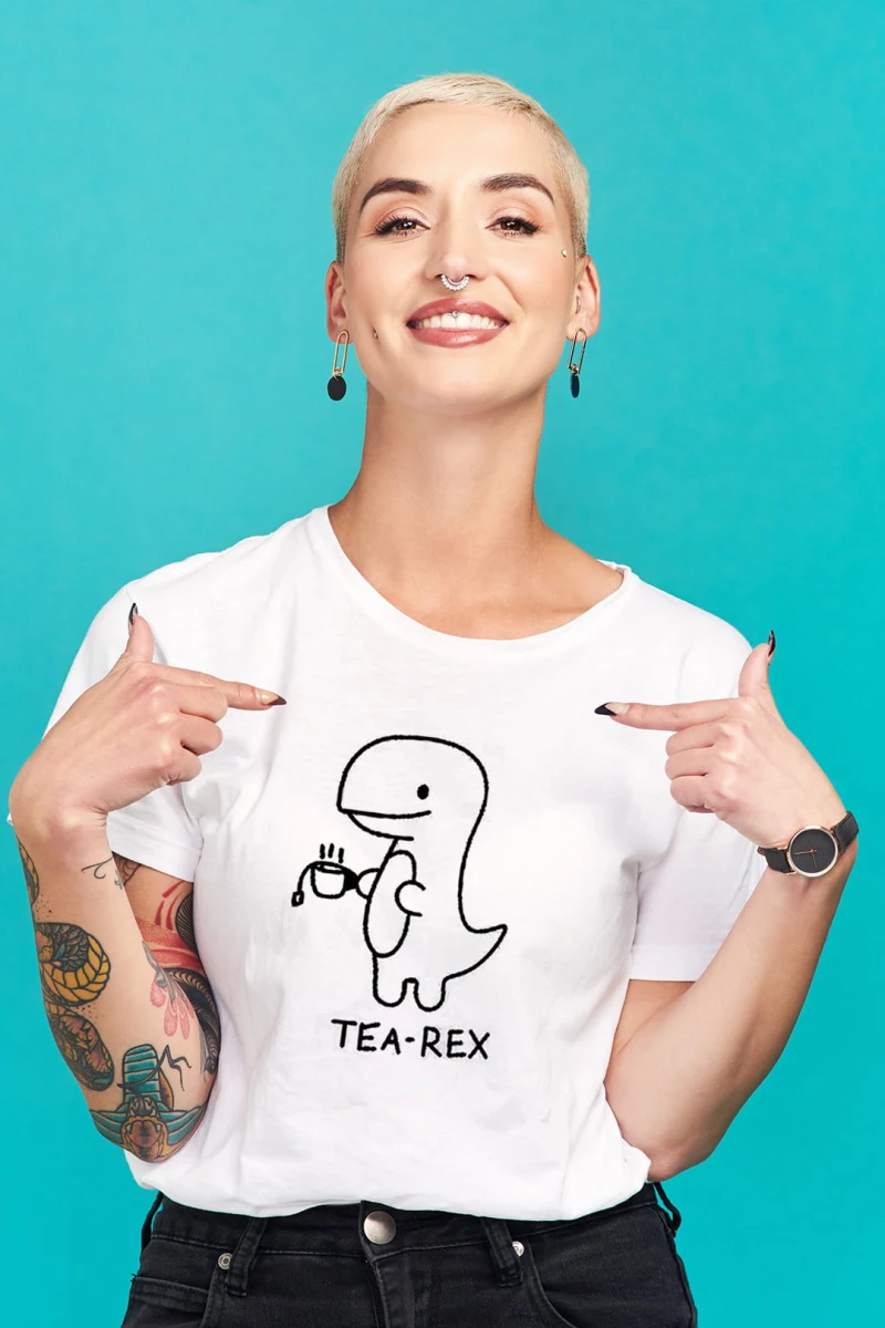 Tea-rex koszulka model.jpg