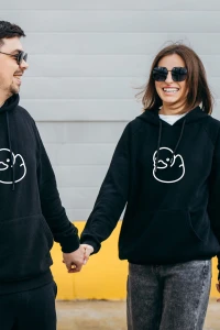 Bluza śmieszna z kaczką z kreskówki