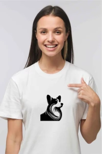 Koszulka artystyczny Corgi dla psiarzy