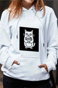 Bluza kot z kawą kubek kawy